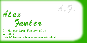 alex famler business card